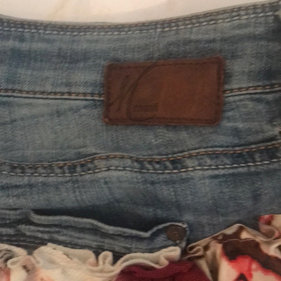 “MAVI” Unique Upcycled Denim Shorts /Skort - Picture 5 of 16